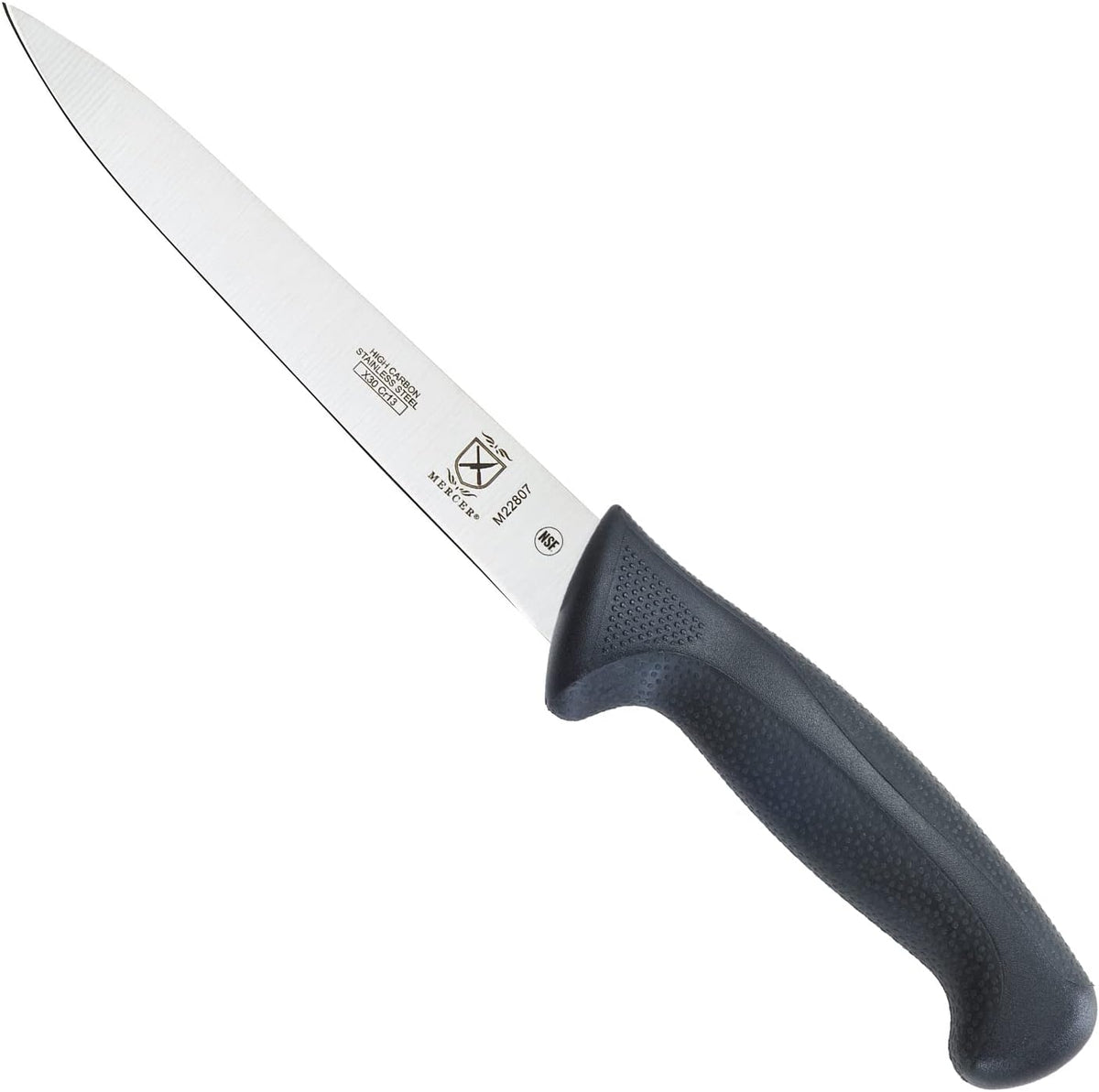 Mercer Culinary M23860 Millennia Black Handle, 8.5-Inch Narrow, Fillet Knife - PuriLite