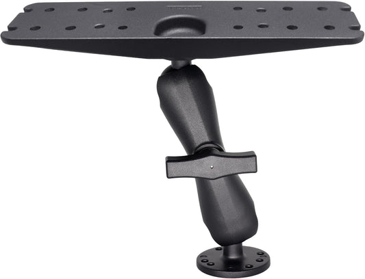 WINDFRD 1.5" Ball Fish Finder Mount for 9" to 12" Large Fishfinder, Marine Electronic Depth Finder Mount with C Size Ball, Compatible with Garmin, Lowrance, Humminbird and More - PuriLite
