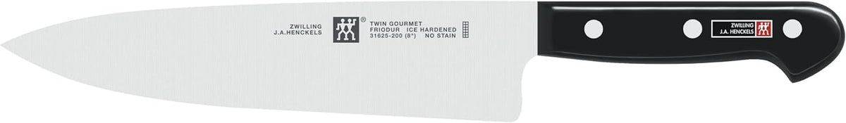 ZWILLING Gourmet 7-Piece Self Sharpening Block Set | Set Contains : 4" Paring | 6" Utility | 5" Tomato/Utility | 8" Bread | 8" Chef | Twin L Multi-Purpose Scissors - PuriLite