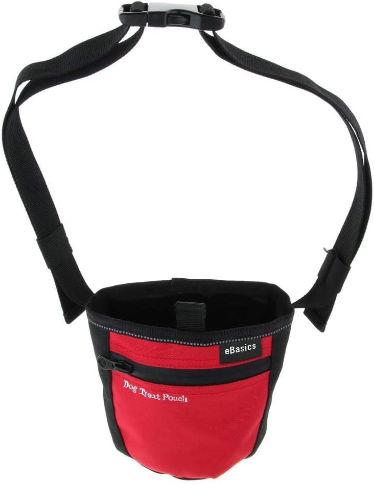 eBasics Dog Treat Pouch for Training Doggie Puppy Snack Reward Pouch Bait Bag Pet Treat Carrier Holder with Clip Waist Belt Magnetic Opening - PuriLite