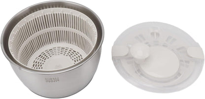 Srliya Stainless Steel Salad Spinner Multifunctional Large Capacity Lettuce Spinner Vegetable Dryer Fruit Washer Drain Basket - PuriLite
