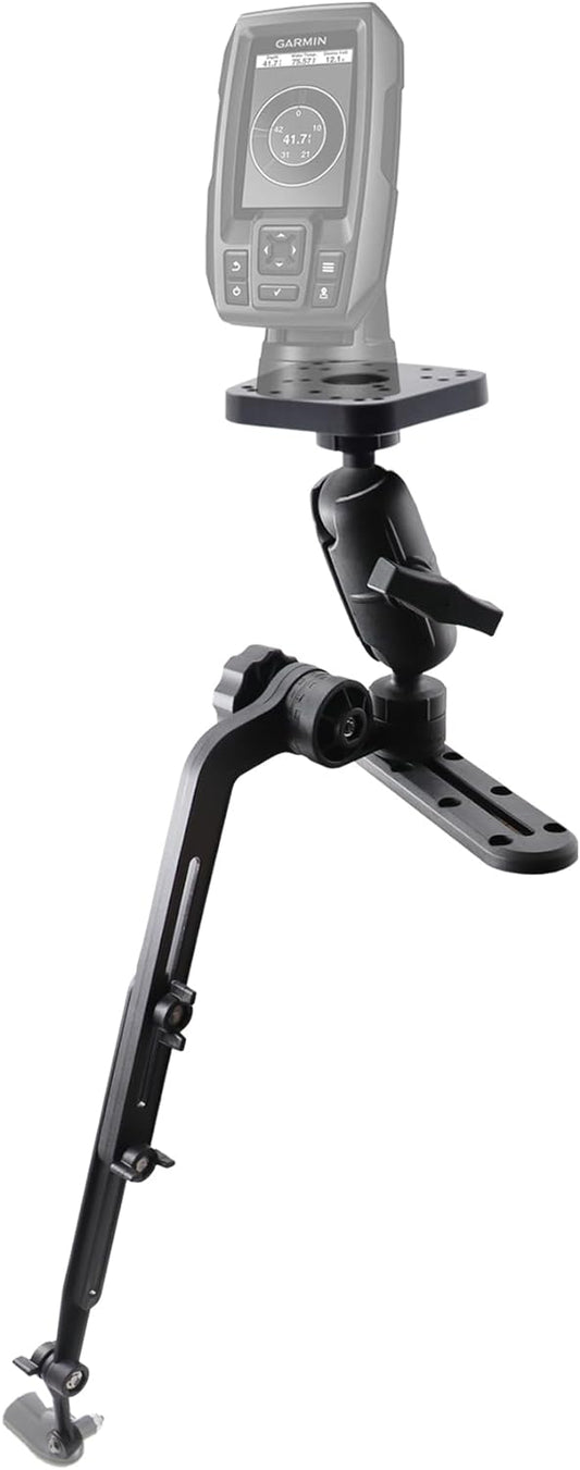 Fish Finder Mount 1.5" Ball Base for Kayak, Marine Electronic Mount for Boat, Universal Mounting Plate, Transducer Mounting Arm, Compatible with Scotty, Lowrance, Garmin Fish Finder - PuriLite