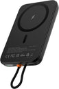 AsperX for Magsafe Power Bank, 10000mAh Wireless Magnetic Power Bank, 22.5W Wire Fast Charging Portable Charger with USB C Cable, LCD Display for Magsafe Battery Pack for iPhone 16/15/14/13/12 - PuriLite