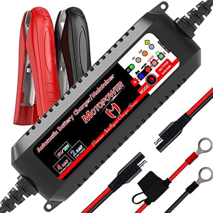 MOTOPOWER MP00205A 12V 800mA Fully Automatic Battery Charger/Maintainer - PuriLite