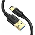 UGREEN USB to USB C Cable USB 3.0 5Gbps Data Transfer Type C Cable Fast Charging Nylon Braided Cord Compatible with Android Auto, iPhone 16 15 Pro, Galaxy S25 S24 S23 Ultra, PS5 Controller, 3ft - PuriLite