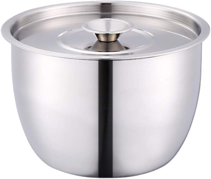 Stainless Steel Mixing Bowl with Lid, Deep Metal Cake Basin, Salad Egg Dessert Baking Bowl - PuriLite