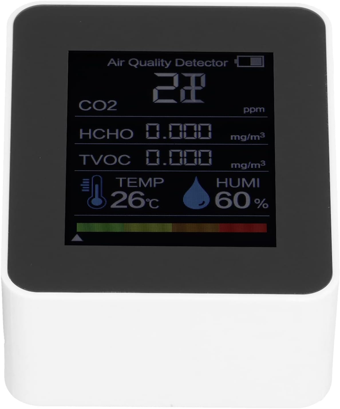 Radon Detector, Test Kit Co2 Monitor Multifunctional for Gymnasiums(White) - PuriLite
