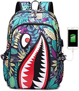 Boys' backpack School Backpack,Stylish backpack with USB port.Laptop Backpack can hold 15.6in Notebook (Red) - PuriLite