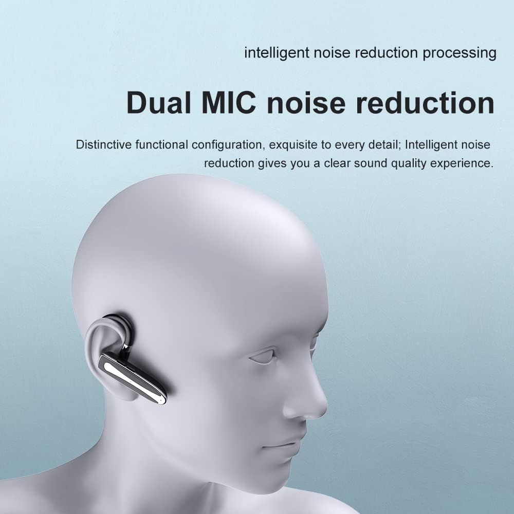 Bluetooth Headset for Cell Phone, Wireless Bluetooth 5.1 Earpiece Single-Ear Headset Hands-Free Earphones,in Mic with Charging Case, for Office Driving Calling Compatible Android/iPhone. - PuriLite