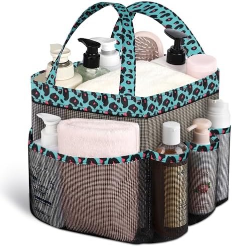 Attmu Mesh Shower Caddy Portable for College Dorm Room Essentials with 8 Pockets, Hanging Shower Caddy Basket Tote Bag Toiletry Accessories for Bathroom - PuriLite