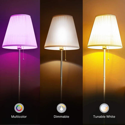 Kasa Smart Light Bulbs, Full Colour Changing Dimmable Smart WiFi Bulbs Compatible with Alexa and Google Home, A19, 9W 800 Lumens,2.4Ghz only, No Hub Required, 2-Pack (KL125P2), Multicolour - PuriLite