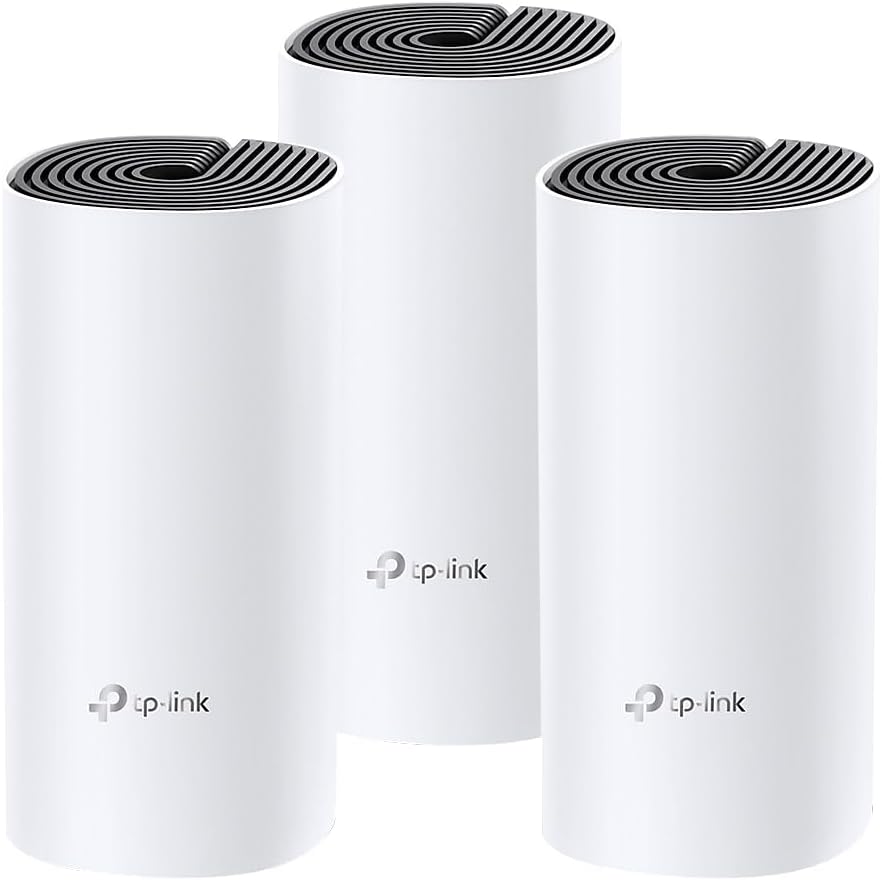 TP-Link Deco Whole Home Mesh WiFi System (Deco M4) – Up to 5,500 Sq. Ft. Coverage, Replaces Wireless Internet Routers and Extenders, Gigabit Ports, Works with Alexa, 3-Pack - PuriLite