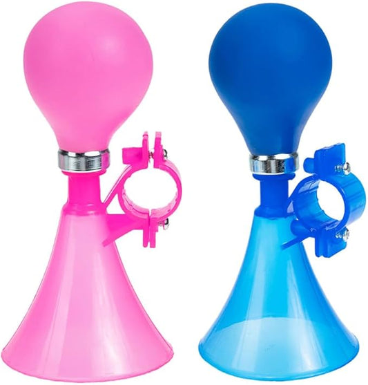 2pcs Bicycles Air Part Reusable Handlebar Manual Bugle Adorable Bikes Small Decorative Safety Road Bike Handle Colored Horn Squeeze Color Bright - PuriLite