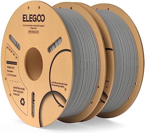 ELEGOO PLA Filament 1.75mm Black 1KG,3D Printer Filament Dimensional Accuracy +/- 0.02mm,1kg Cardboard Spool(2.2lbs) 3D Printing Filament Fits for Most FDM 3D Printers - PuriLite