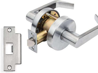 Dynasty Hardware AUG-00-26D Grade 2 Commercial Duty Office Door Keyed Lever Lockset, ADA, Satin Chrome Finish - PuriLite
