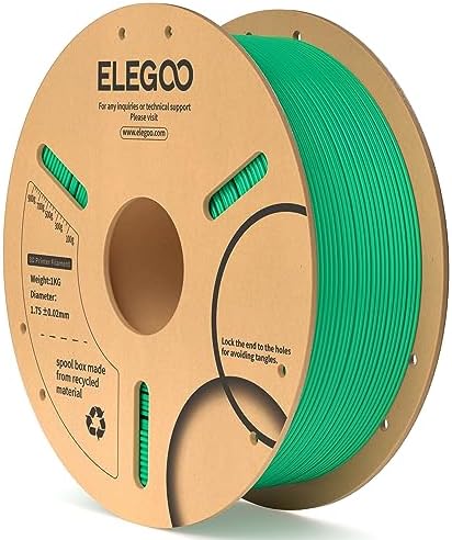 ELEGOO PLA Filament 1.75mm Black 1KG,3D Printer Filament Dimensional Accuracy +/- 0.02mm,1kg Cardboard Spool(2.2lbs) 3D Printing Filament Fits for Most FDM 3D Printers - PuriLite
