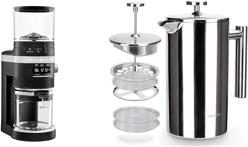 KitchenAid Burr Coffee Grinder, Black Matte, KCG8433BM - PuriLite