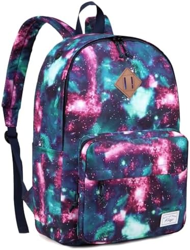 School Backpack, Kasqo 15.6 Inch Classic Lightweight Water-Resistant Backpack for Men Women Teens Girls Boys Kids to School, College, Travel, Work, Black - PuriLite