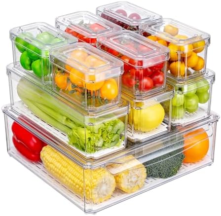 Pure Future 50-Piece Large Airtight Food Storage Containers with Lids, BPA-Free Stackable & Microwave Safe Kitchen Set for Meal Prep, Freezer Use - 25 Containers & Lids, Leakproof Design - PuriLite