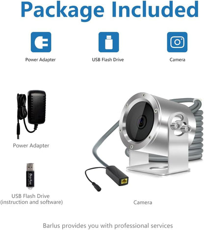 Barlus Underwater Camera, Aquarium Live Streaming Pond 5MP Camera with 32ft Cables - PuriLite