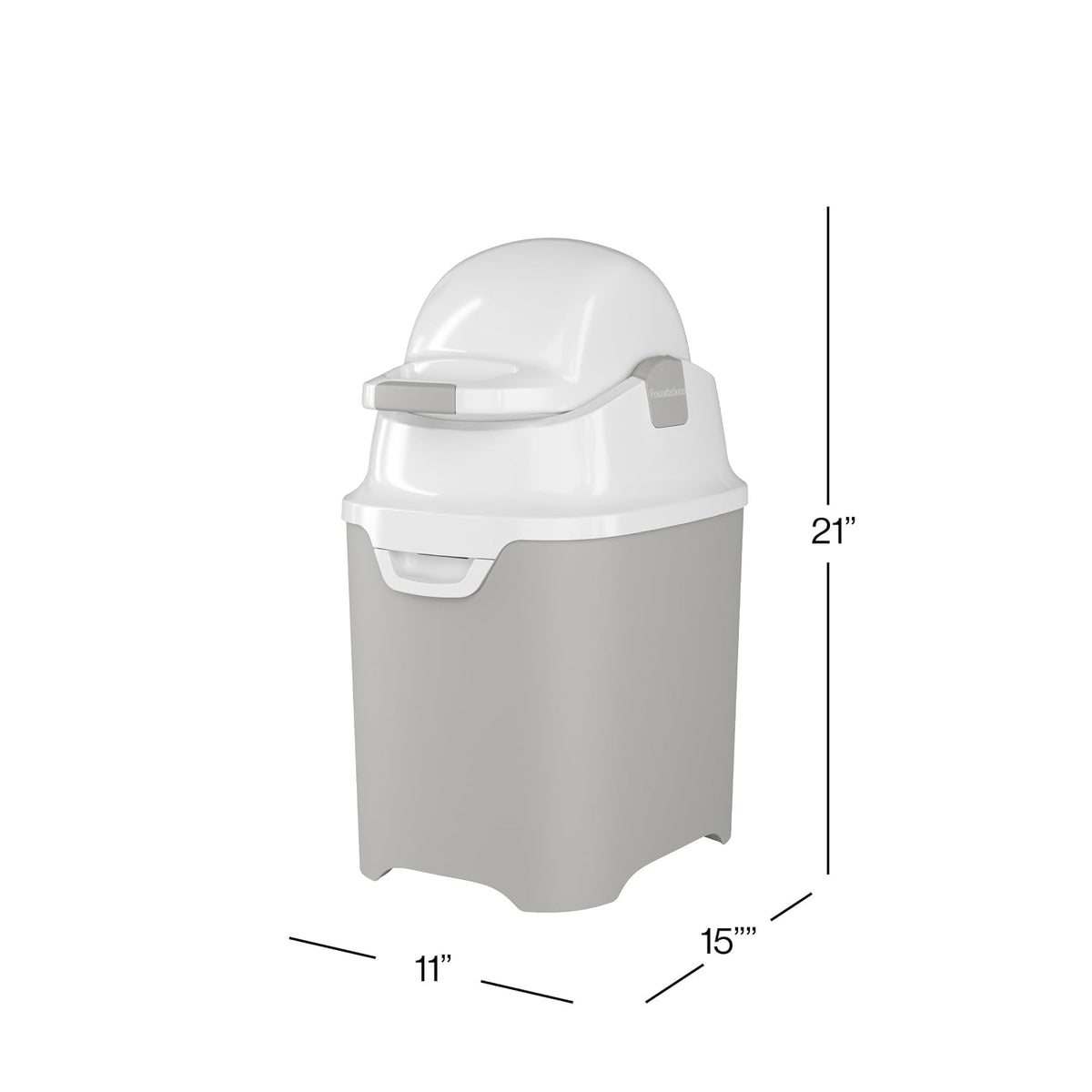 Mini Diaper Pail with Airtight Lid | Odor Control, 30-Diaper Capacity & Standard Bag Compatibility