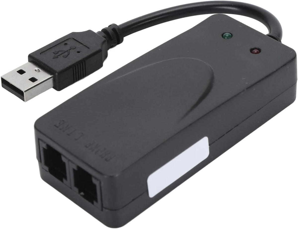 USB 56K External Dial Up Fax Data Modem with RJ11 Cable for 98/2000/xp Vista, for 11/10/8/7, 32/64bit, for Linux Operating System - PuriLite