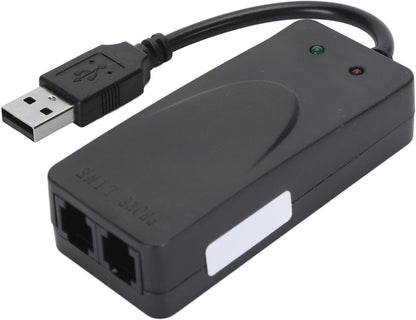 USB 56K External Dial Up Fax Data Modem with RJ11 Cable for 98/2000/xp Vista, for 11/10/8/7, 32/64bit, for Linux Operating System - PuriLite