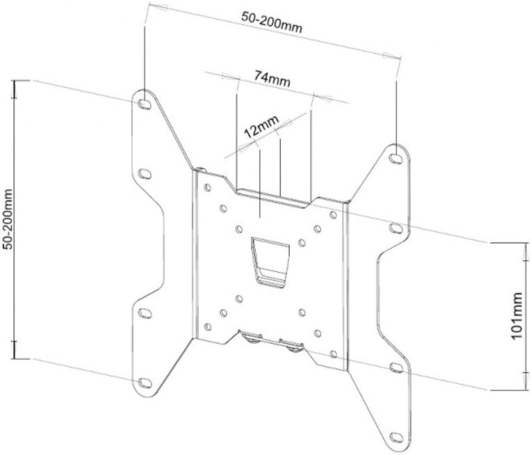Techly Ultra Slim Fixed TV Wall Mount- 40-65in - PuriLite