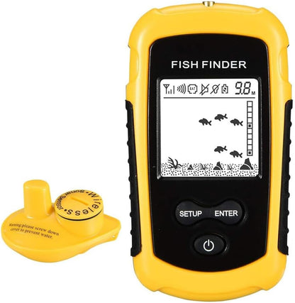 LUCKYLAKER Sonar Handheld Fish Finder Transducer Portable Water Depth Finder Boat Kayak Wireless Transducer Fish Finders - PuriLite