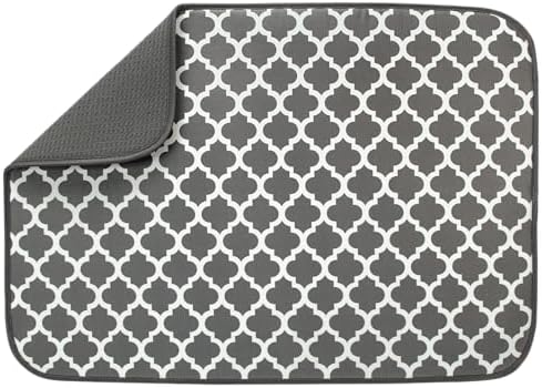 XL Microfiber Dish Drying Mat | Reversible Absorbent Kitchen Counter Drying Pad