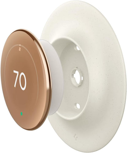 Spigen Wall Plate Designed for New Google Nest Learning Thermostat 4th Generation (2024) Wall Plate - Matte Black - PuriLite