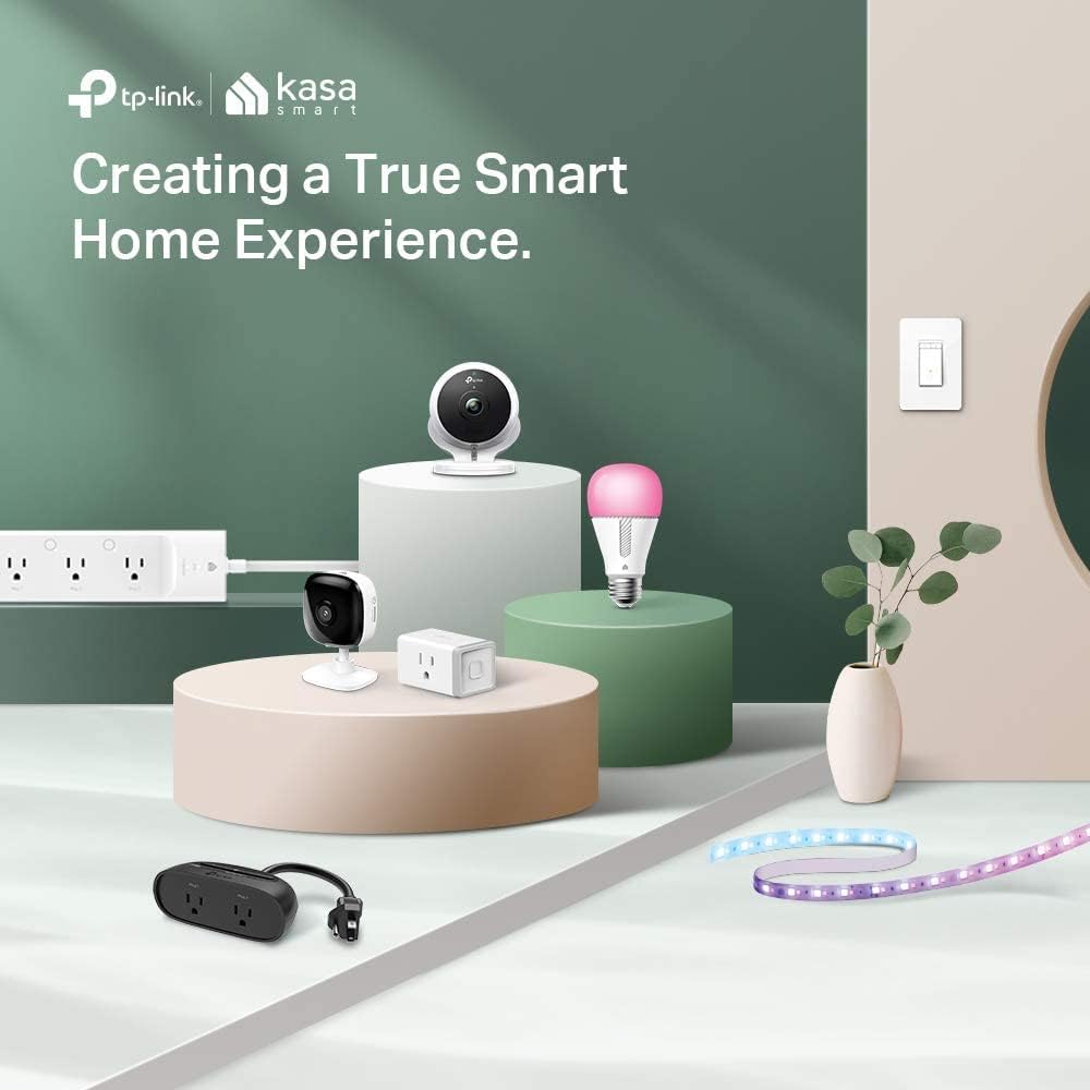 Kasa Smart Light Bulbs, Full Colour Changing Dimmable Smart WiFi Bulbs Compatible with Alexa and Google Home, A19, 9W 800 Lumens,2.4Ghz only, No Hub Required, 2-Pack (KL125P2), Multicolour - PuriLite