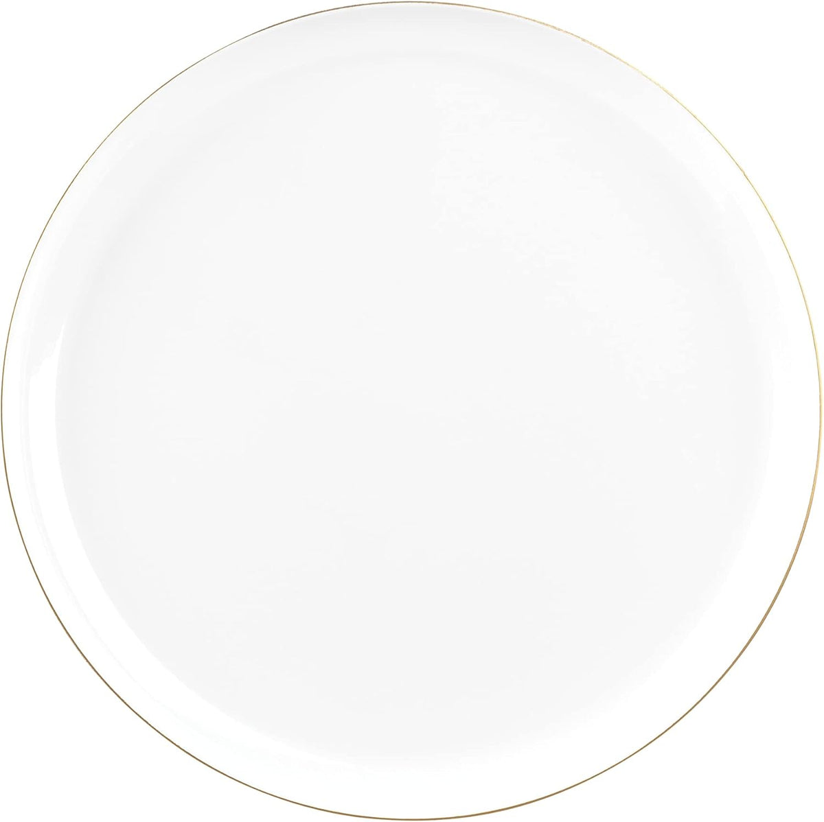PLASTICPRO [30 Pack 10.7'' Christmass Green Plastic Party Plates Edge Collection Premium heavyweight Elegant Disposable Tableware Dishes - PuriLite