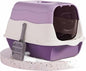 Large Covered Litter Box With Lid - Fully Enclosed Cat Toilet Pan and Scoop - PuriLite