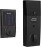 Schlage BE469ZP CEN 622 Connect Smart Deadbolt with Alarm with Century Trim in Matte Black, Z-Wave Plus Enabled - PuriLite