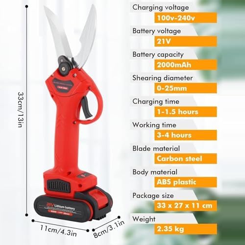 21V Electric Poultry Shears, Rechargeable Cordless Scissors for Cutting Chicken Bones, Crab Legs & Vegetables. Sharp Stainless Steel Blade with Safety Lock. Ideal for Home Kitchen and Outdoor BBQ Use.