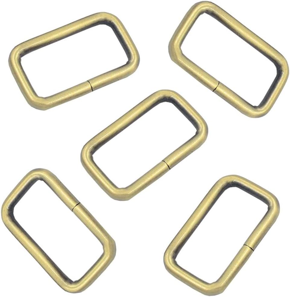 100PCS 1 inch Rectangle Ring Buckles Adjuster Square Buckle for Hardware Bags Hand DIY Accessories (Silver) - PuriLite