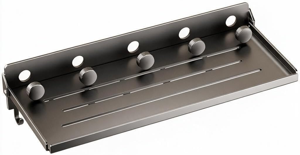 HBBursts Foldable Storage Rack | No-Drill Wall Mounted Kitchen & Spice Shelf