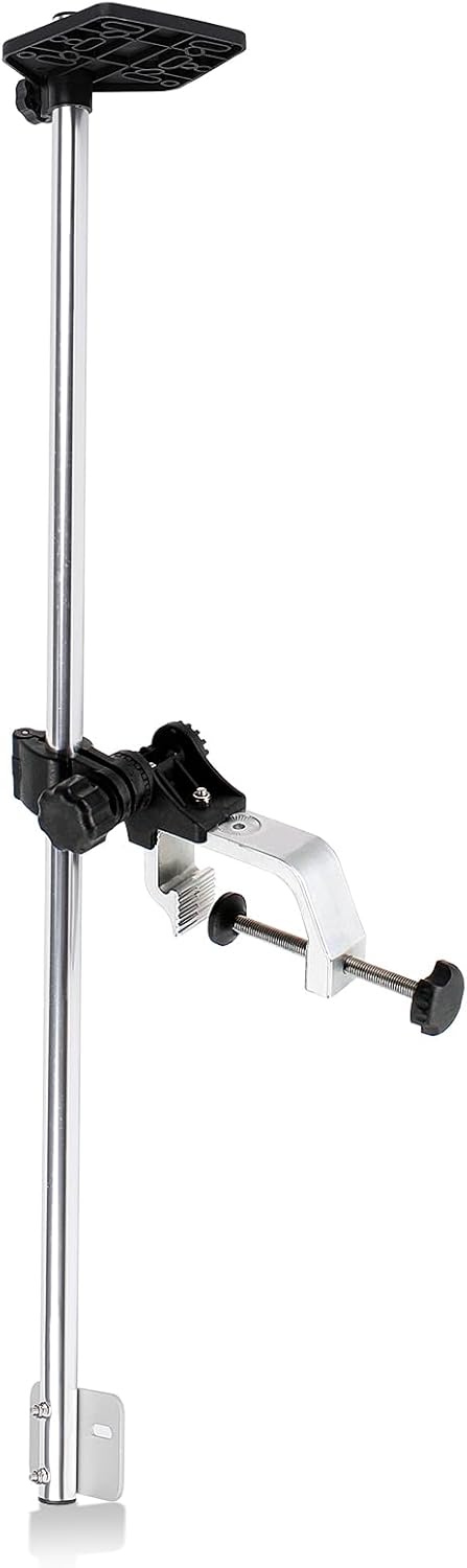 Xproutdoor Portable Transducer Mount, 360° Adjustable Rotatable Fish Finder Mount, Transducer Mounting Bracket for Boat Canoe Kayak - PuriLite