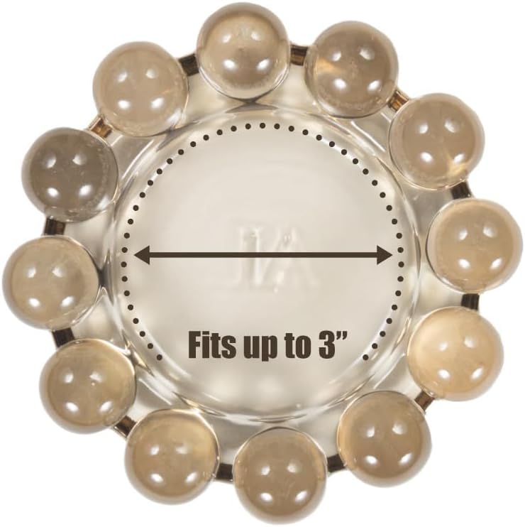 Smoky Glass Bubble Candle Dish – Modern Decorative Candle Holder for Votives, Tea Lights & Diffusers, Small Tabletop Glass Tray (5" Diameter) - PuriLite