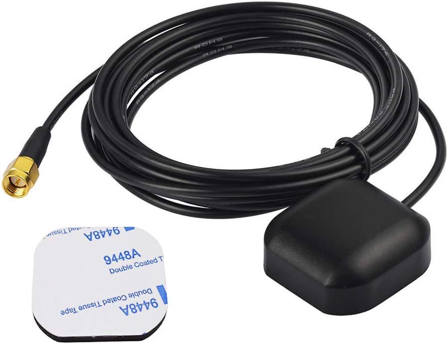 Bingfu Vehicle GPS Navigation Antenna Active GPS Antenna with Fakra C Right Angle Connector Compatible with Car Truck GPS Navigation Receiver System Factory DVD Stereo Head Unit - PuriLite
