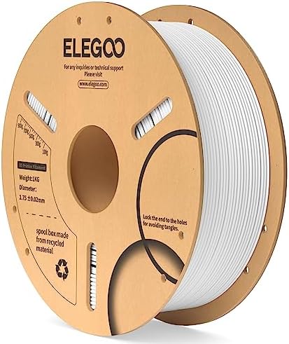 ELEGOO PLA Filament 1.75mm Black 1KG,3D Printer Filament Dimensional Accuracy +/- 0.02mm,1kg Cardboard Spool(2.2lbs) 3D Printing Filament Fits for Most FDM 3D Printers - PuriLite
