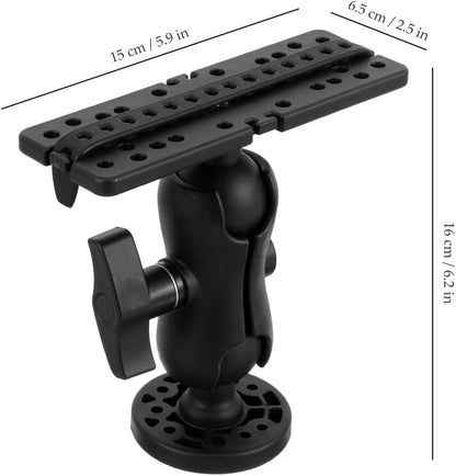 Multifunctional Fish Finder Rack Platform Adjustable Fish Finder Bracket for Kayak and Boat Navigation Easy Install Nylon and Silicone Holder - PuriLite