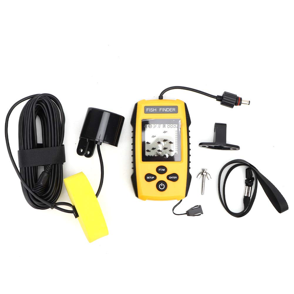 Agatige Portable LCD Display Fish Finder, Ice Kayak Boat Fishing Depth Finder, Sonar Sensor Transducer TL88 - PuriLite