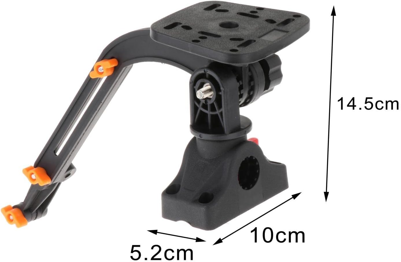 AMLESO Fish Finder Mount Bracket Transducer Mounting Arm Mounting Plate Marine Electronic Fish Finder Mount Ball Base for Kayak Yacht Accessories - PuriLite