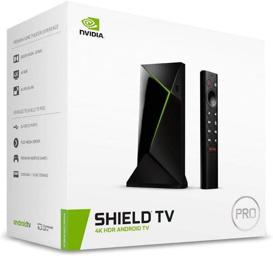 NVIDIA SHIELD Android TV Pro | 4K HDR Streaming Media Player, High Performance, Dolby Vision, 3GB RAM, 2x USB, Works with Alexa, Black - PuriLite