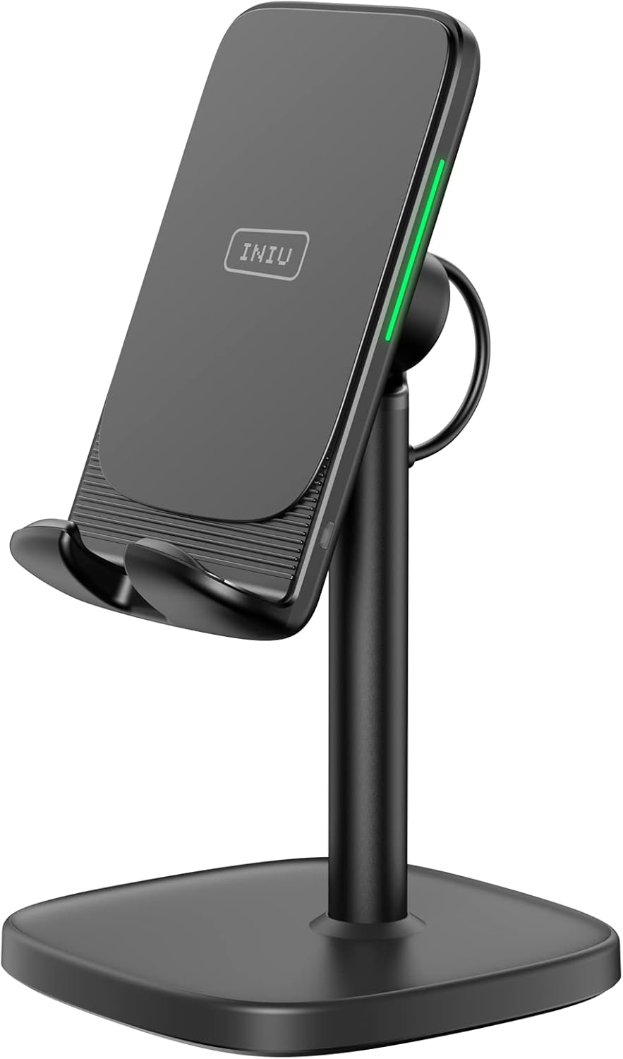 Wireless Charger, INIU 15W Qi Adjustable Fast Wireless Charging Station, Desktop Charging Dock Stand with Sleep-Friendly Adaptive Light for iPhone 15 14 13 12 Pro Samsung Galaxy S22 S21 Note 20 Google - PuriLite