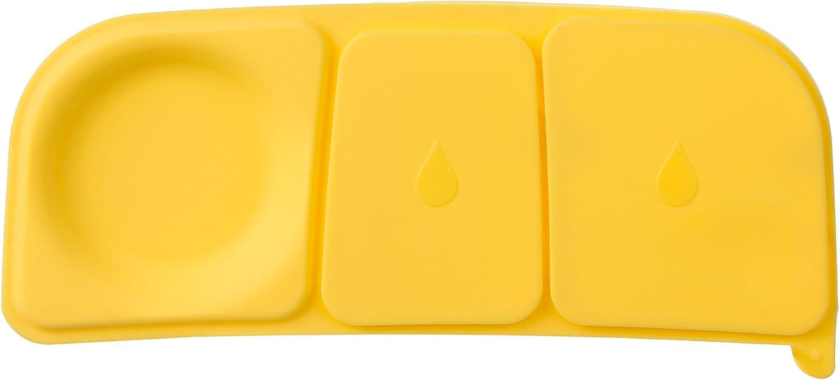 b.box 5-Compartment bento Style Lunch Box for Kids, Toddlers, Childrens, BPA-Free Food Storage Container with Cooler Pack, ON-The-GO Food Box with Handles Included Custom Divider, Lemon Twist - PuriLite