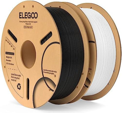 ELEGOO PLA Filament 1.75mm Black 1KG,3D Printer Filament Dimensional Accuracy +/- 0.02mm,1kg Cardboard Spool(2.2lbs) 3D Printing Filament Fits for Most FDM 3D Printers - PuriLite