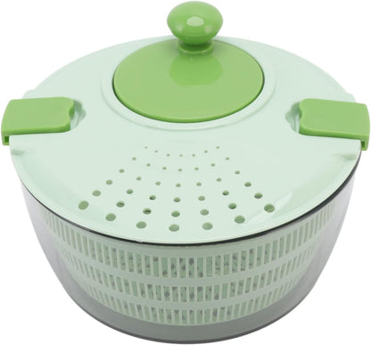 BRRNOO Salad Spinner with 2 Lid Locks, 4L PP Vegetable Dryer Compact Lettuce Spinner for Home Kitchen Green - PuriLite